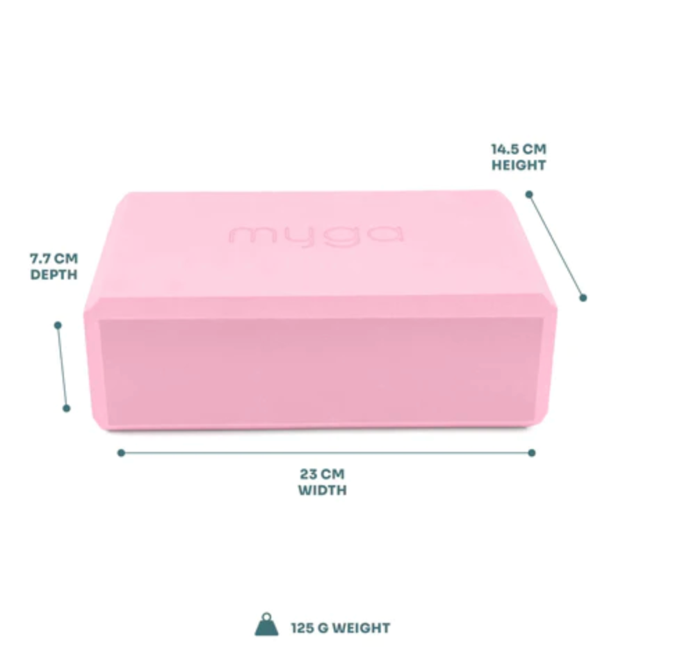 pink foam yoga block