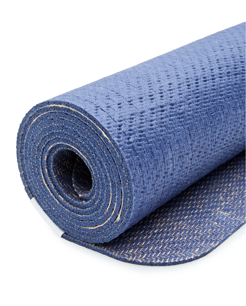 Blue Jute and vegan natural rubber eco friendly yoga mat