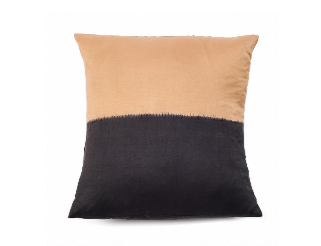 luxury brown silk pillow