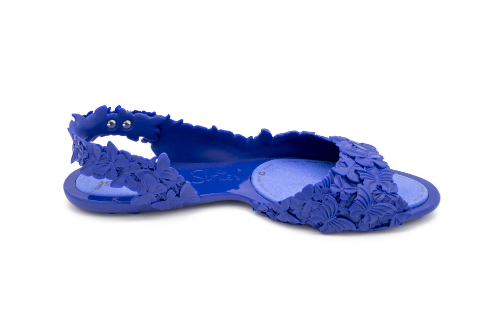 cobalt blue shoes - shoes with butterflies