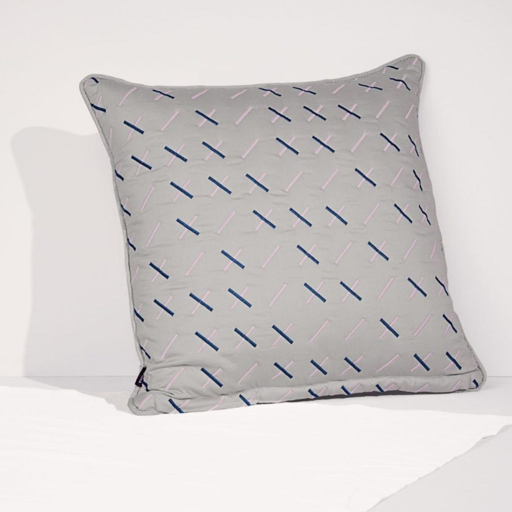 Eco Friendly Homewares - TIIPOI grey pillow made Ethically in UK for The Positive Company Marketplace
