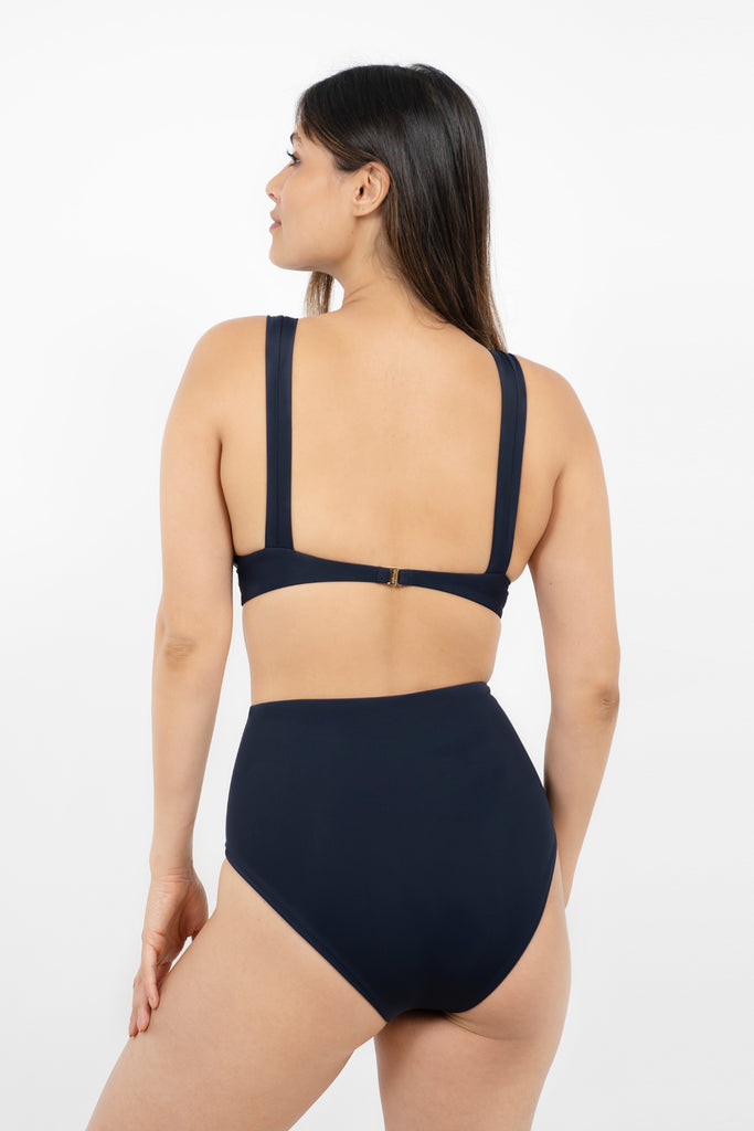 Sustainable swimwear - navy bikini bottom