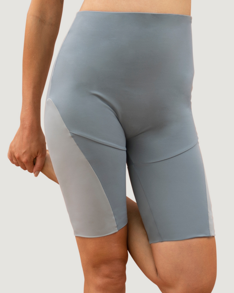 Grey Biker Short for Women. Sustainable Workout Clothing 