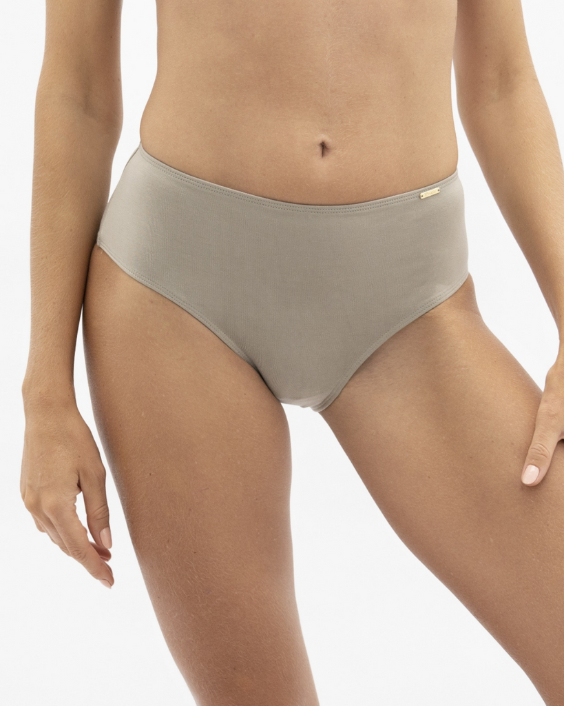 High Rise Brief Grey by 1 Poeple Danish Luxury brand made with Tencel eco friendly alternative with antibacterial properties for perfect underwear experience