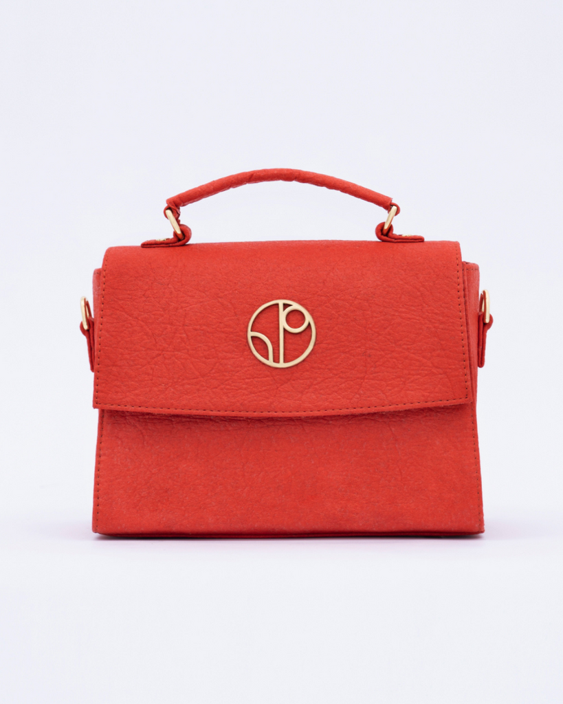 Red Luxury Handbag from The Positive Company Sustainable Marketplace. Made with ethical materials by 1 Peo+ple 