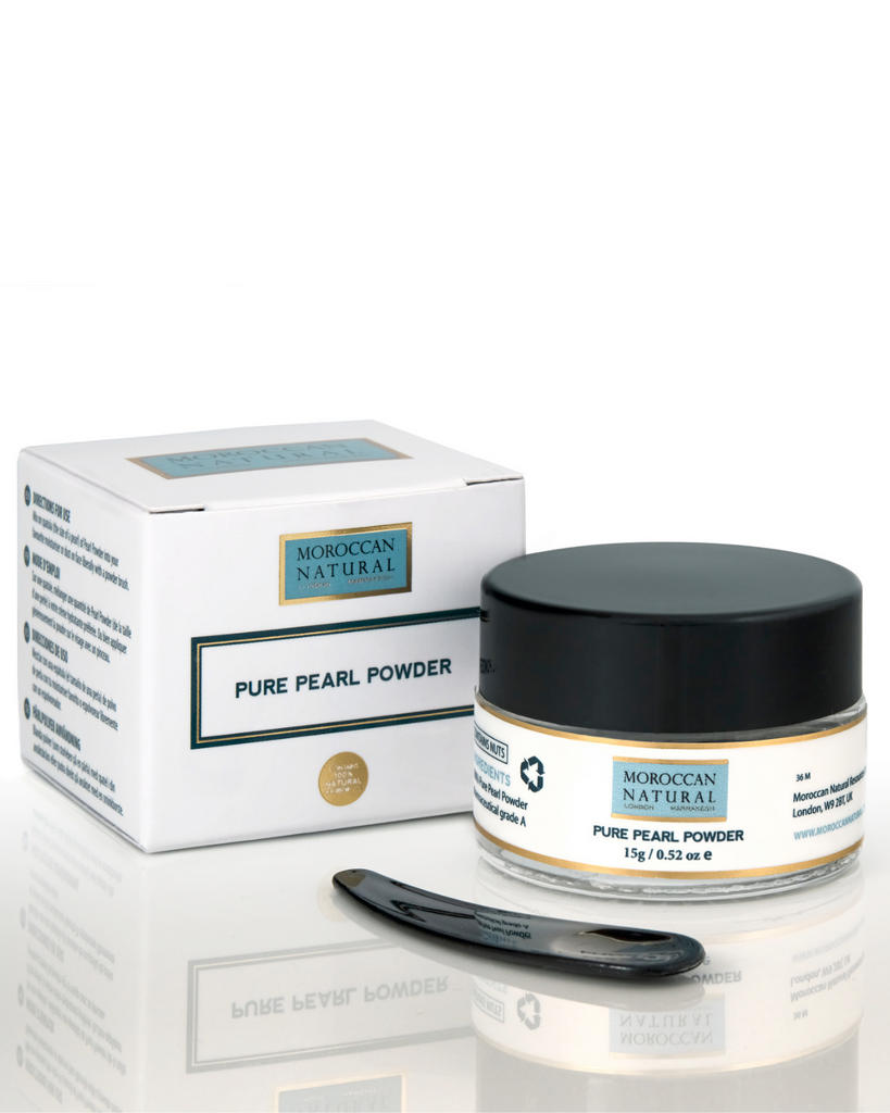 Organic pearl Powder by Moroccan Natural best ethical Skincare for acne skin and Cleopatra secret beauty 