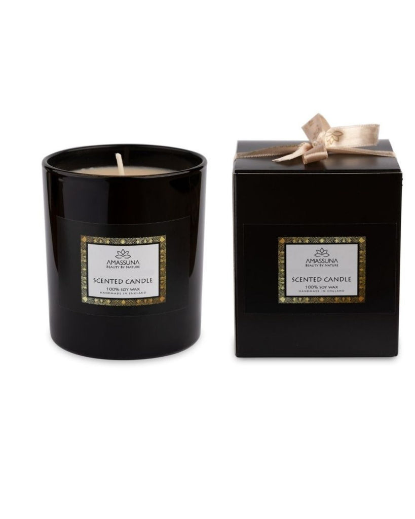 Vegan Black Candle - Scented natural Soy Wax Luxury Candles 