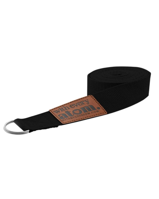 Black Yoga Strap - 100% Cotton