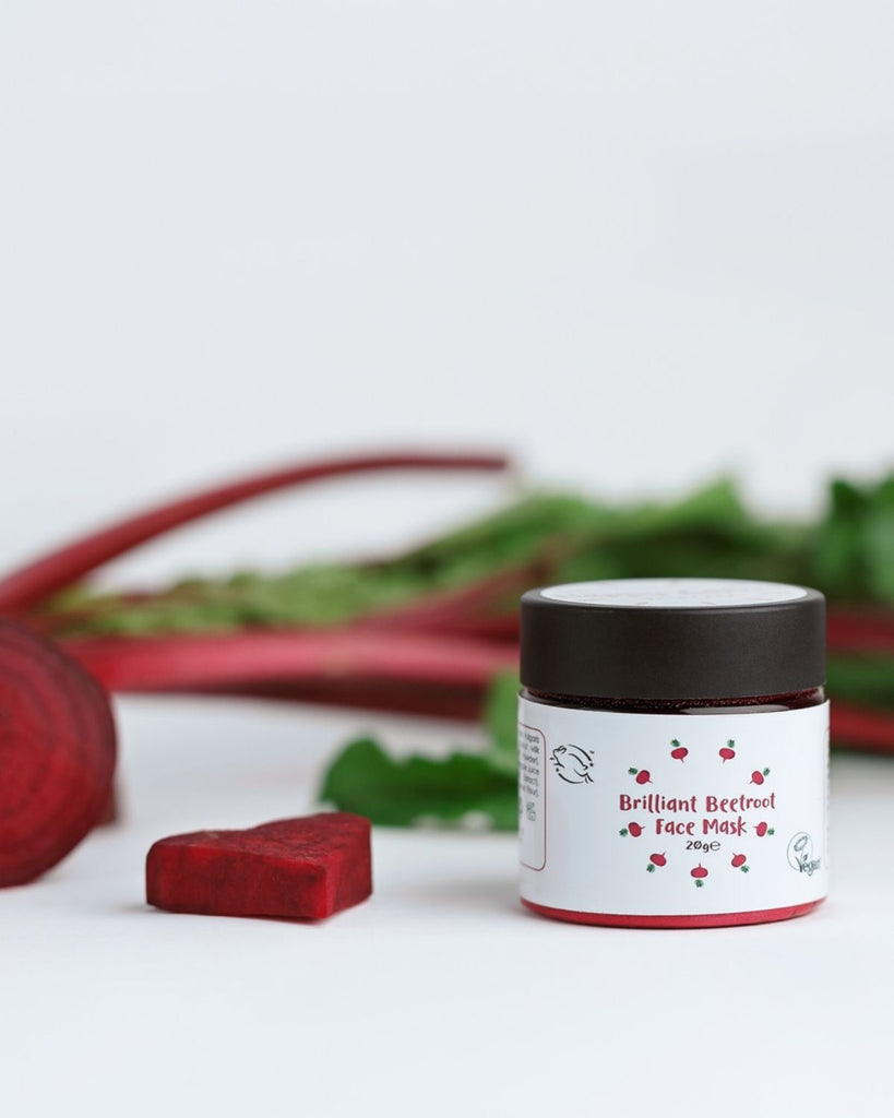 luxury bath products - vegan beetroot face mask