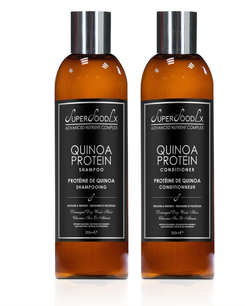 gluten free hair care set made with Quinoa protein shampoo and conditioner 