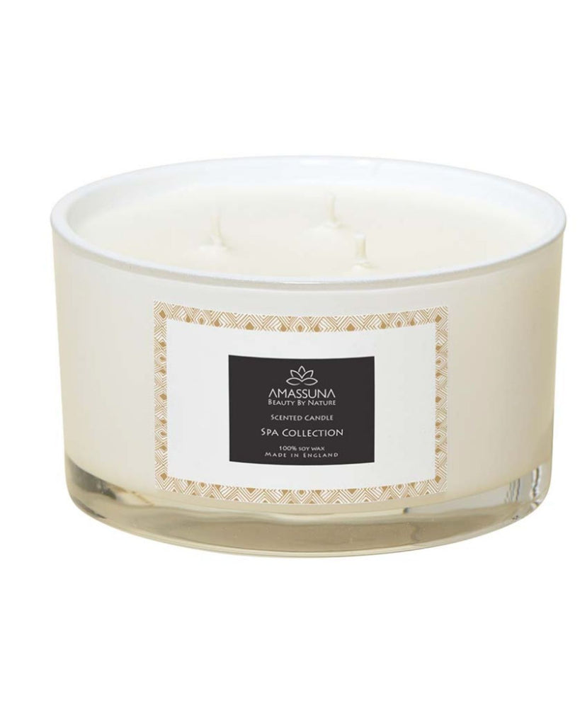 Luxury White Candle for the ultimate Spa feeling