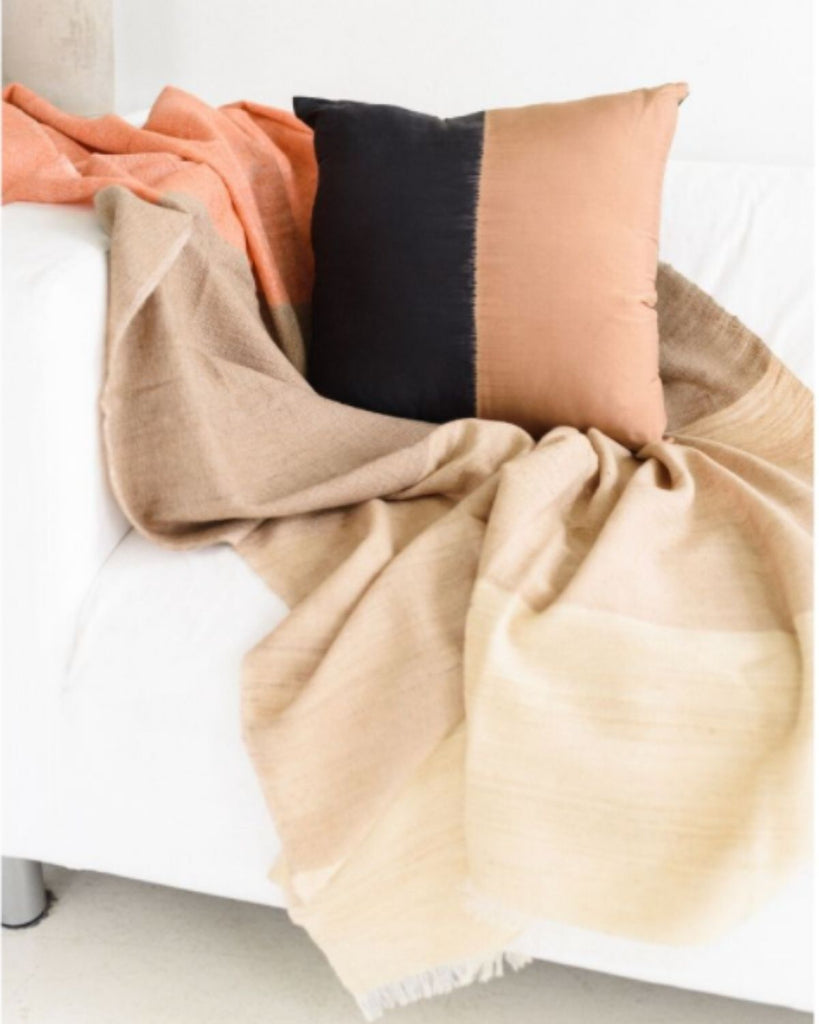 Multicolour Luxury Silk Cushion - Luxury Interiors - Silk Block Printed Cushion best Interior design from Ethical Brand