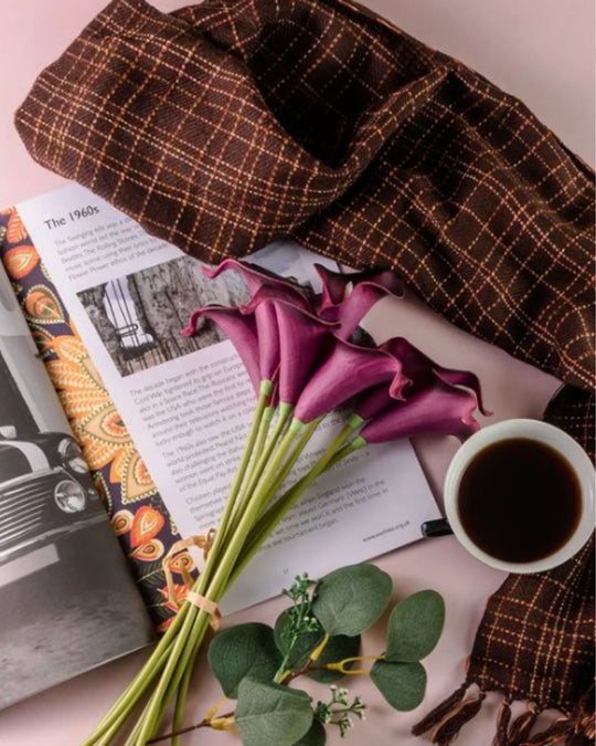 Coffee Merino Wool Scarf