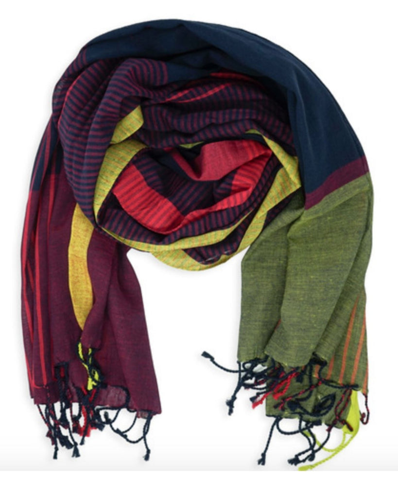 Striped Organic Cotton Scarf - ethical Accessories