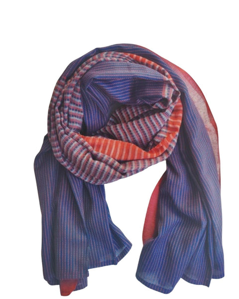 Purple cotton scarf
