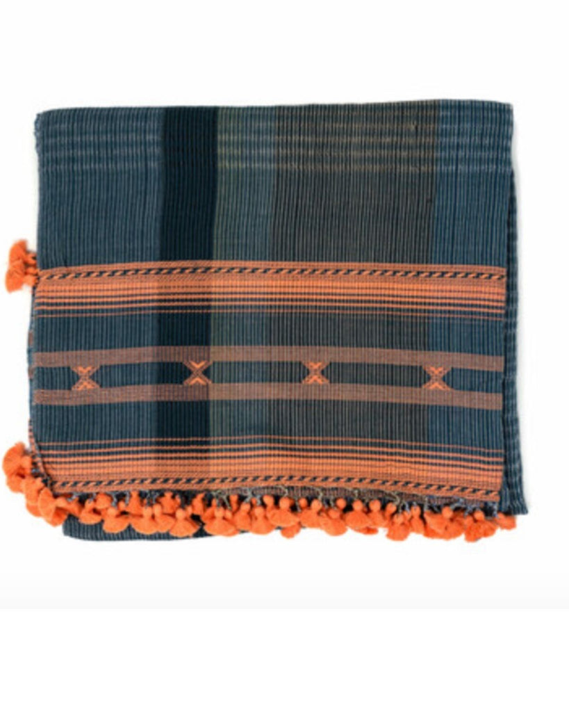 scarves for women - orange cotton scarf