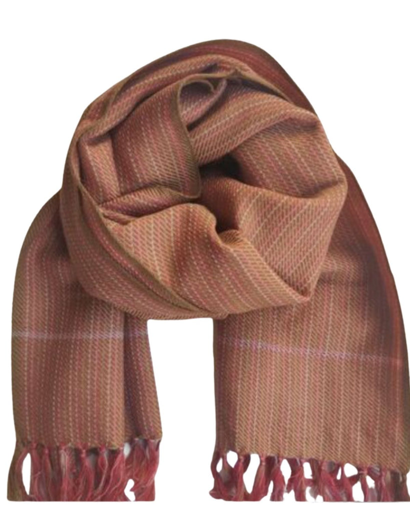 orange merino wool scarf for men