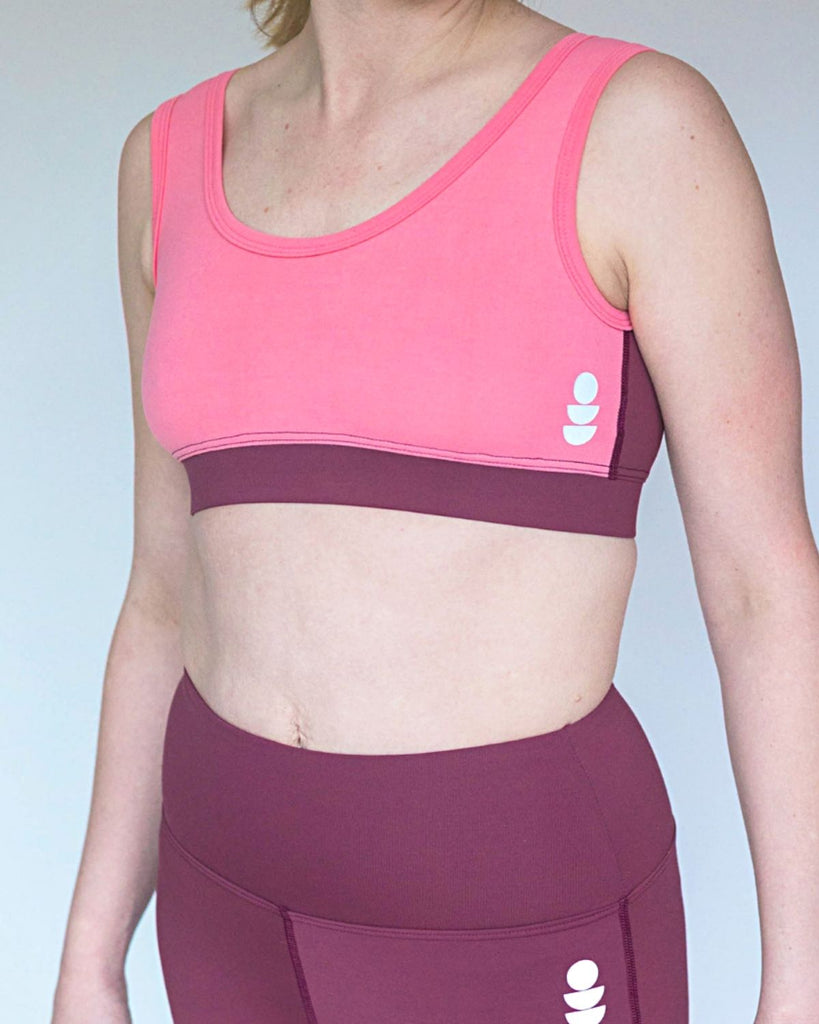 Pink Sports Bra - ethical loungewear and sustainable yoga clothing