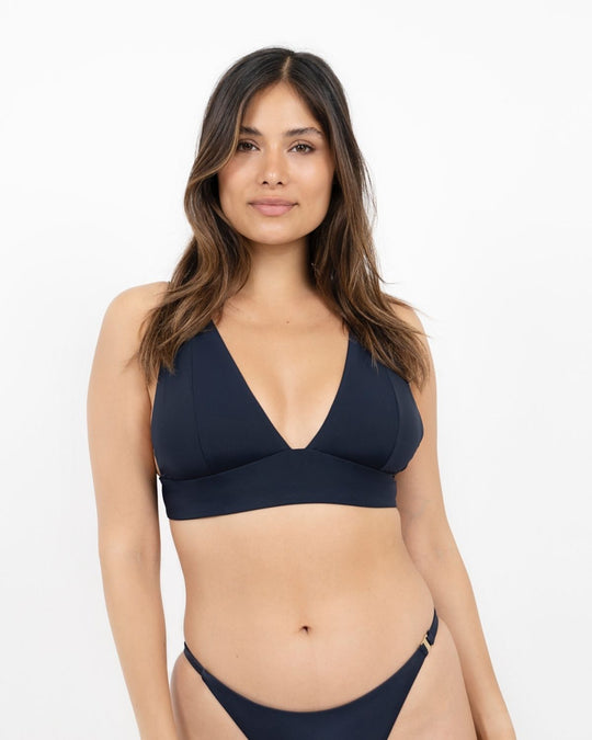 Uluwatu Navy Bikini Top