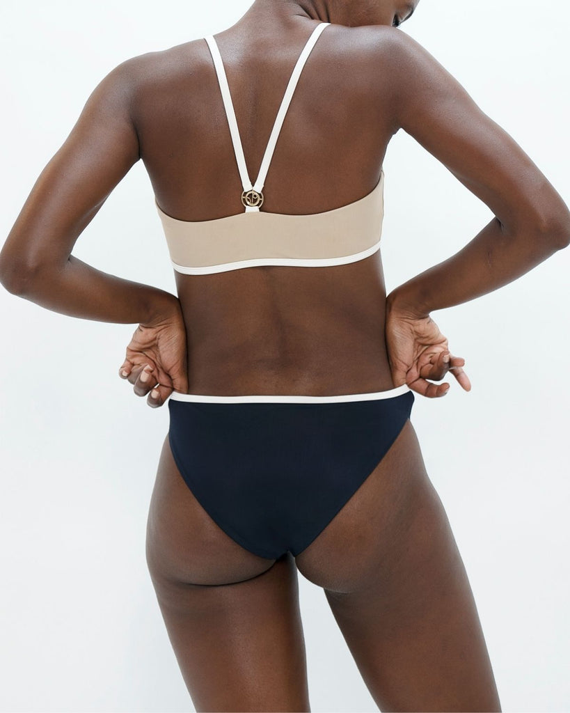 navy bikini bottom - sustainable swimwear
