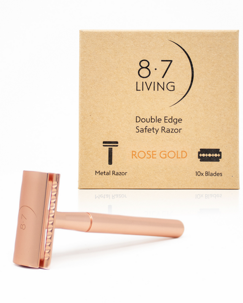 Pink Sustainable Plastic free Stainless Steel Razor for sensitive skin