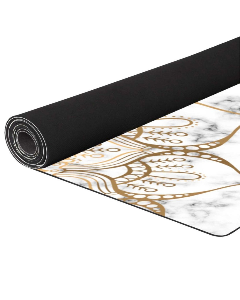 Lotus Yoga Mat - Eco Yoga Mat - Natural Rubber and Vegan Suede Yoga Mat - Best VEgan Gift for Yogi