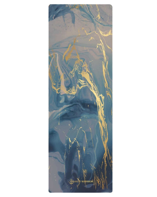 Vegan Yoga Mat - Blue Printed Yoga Mat
