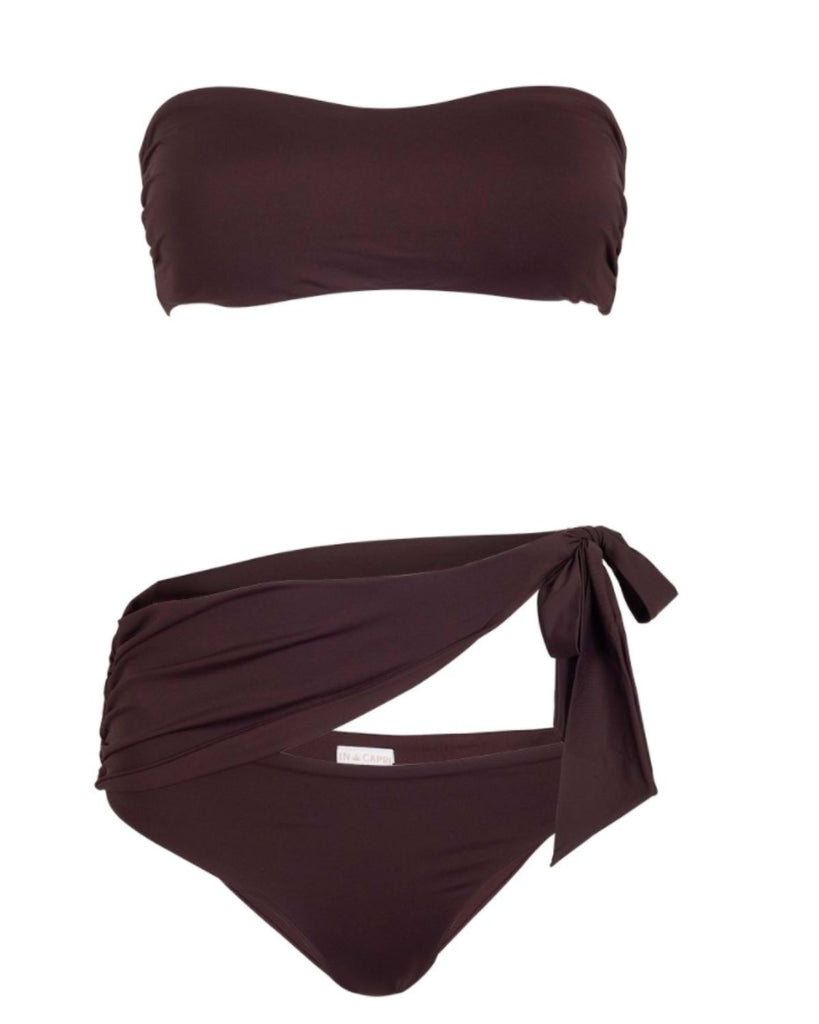 luxury swimwear - chocolate In Capri Bikini - best ethical UK beachwear