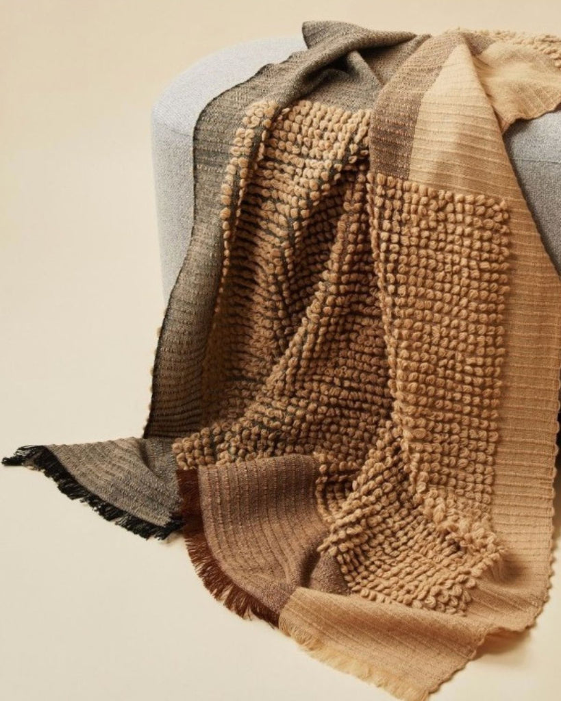 Beige Wool Throw - Luxury Wool Throws and Bedroom Accessories – The ...