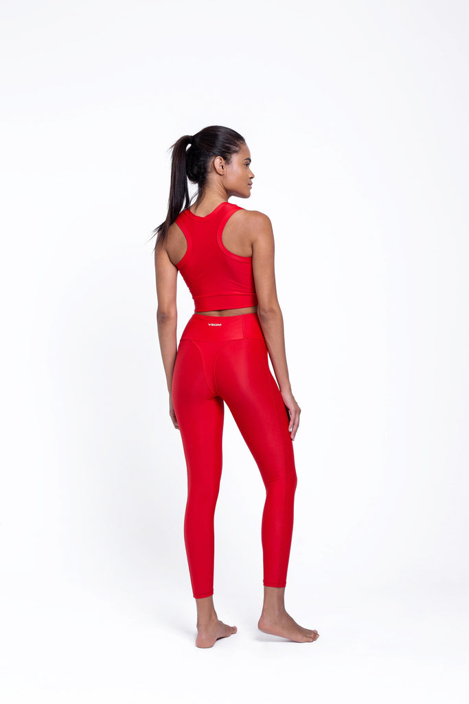 red sports bra - luxury activewear