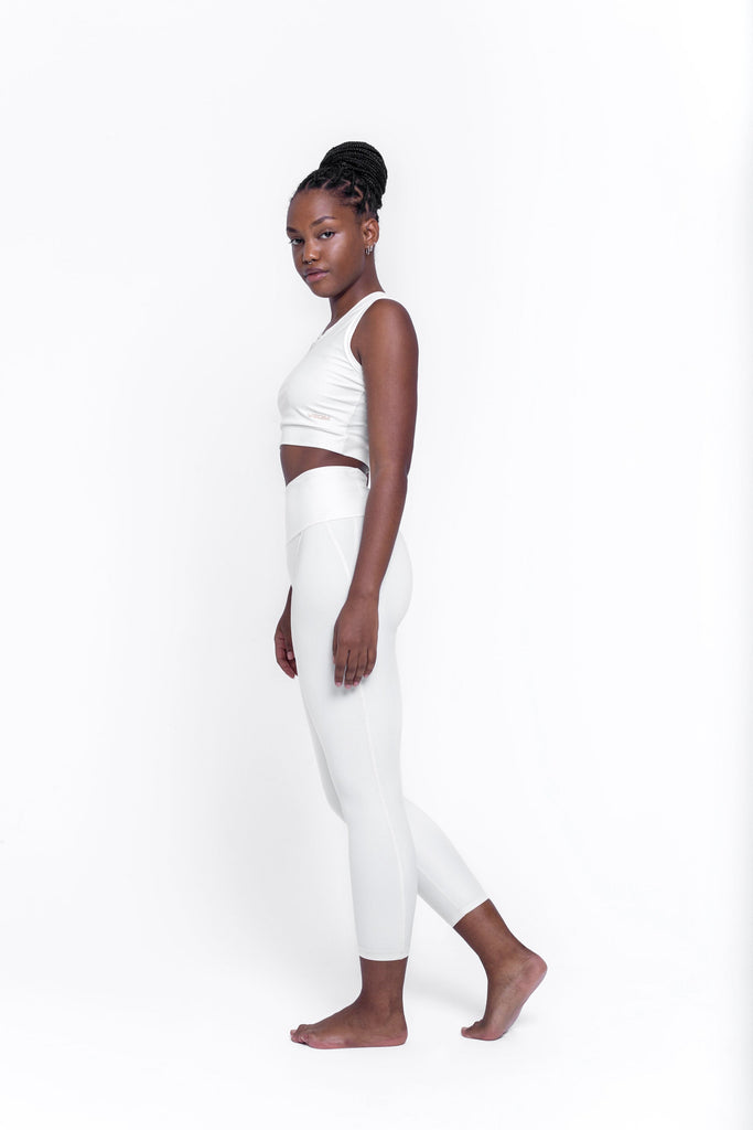 white gym leggings - sustainable activewear