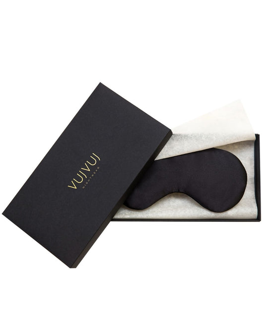Luxury Silk Sleep Mask In Black