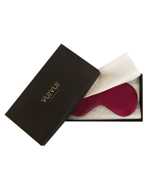 Silk Sleep Mask In Burgundy