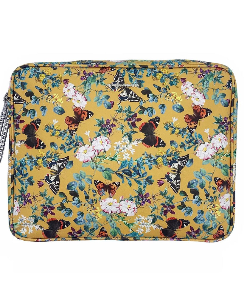 eco gifts. - butterfly print vegan leather laptop case'