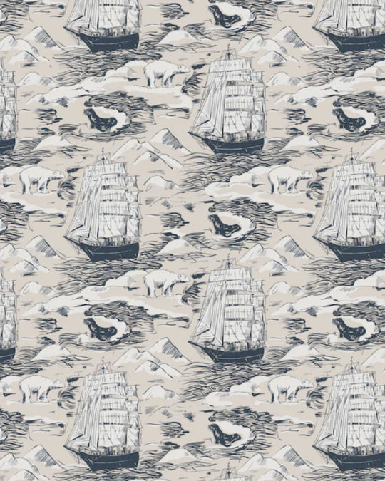 Arctic Quest - Monochrome Ice - Wallpaper