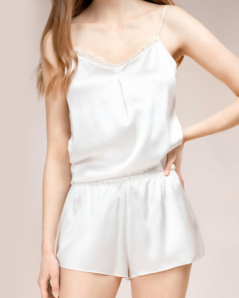 Ivory silk camisole - bridal lingerie - affordable silk nightwear 