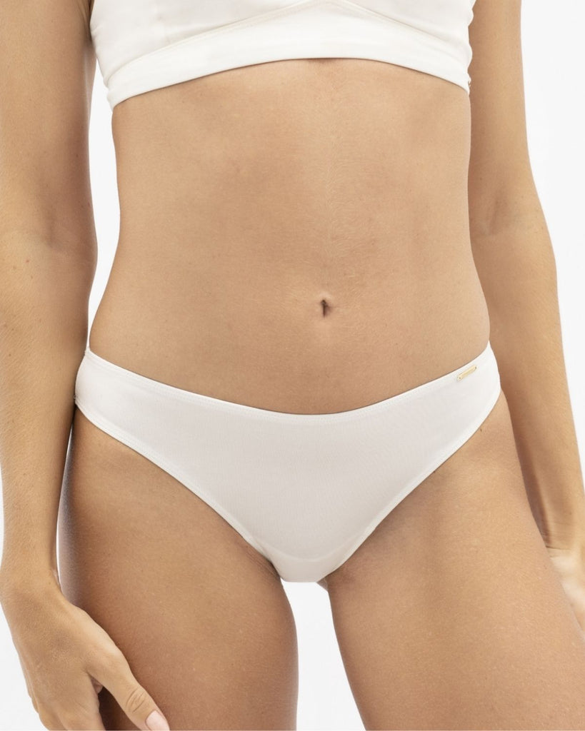 The Positive Company Luxury Under wear - Tencel Underwear - white g string brief by 1 poeple for Sustainable Luxury Marketplace The Positive Company